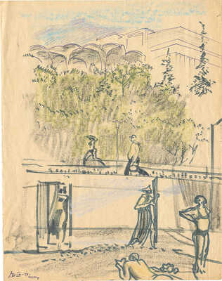 Любимов Валентин Васильевич. Лот из трех набросков 1979 г.: 